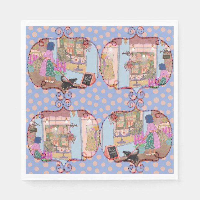 Serviette En Papier Vintage Art Paper Napkins (Devant)