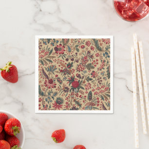 Serviette En Papier Vintage Broderie Antique Florale Ameublement