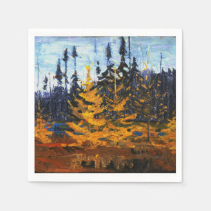 Serviette En Papier Vintage Canadien Wilderness Tom Thomson Tamaracks