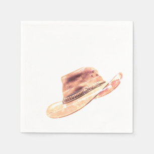 Serviette en papier vintage chapeau de cow-boy occ