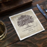 Serviette En Papier Vintage Chêne famille Réunion personnalisée<br><div class="desc">Montrez vos racines de famille sont aussi fortes qu'un chêne avec ces serviettes personnalisées en papier de fête de réunion. Pour modifier le texte, utilisez l'option personnaliser. Pour des modifications de texte plus étendues, telles que des modifications de police, de couleur de police ou de taille et de disposition de...</div>