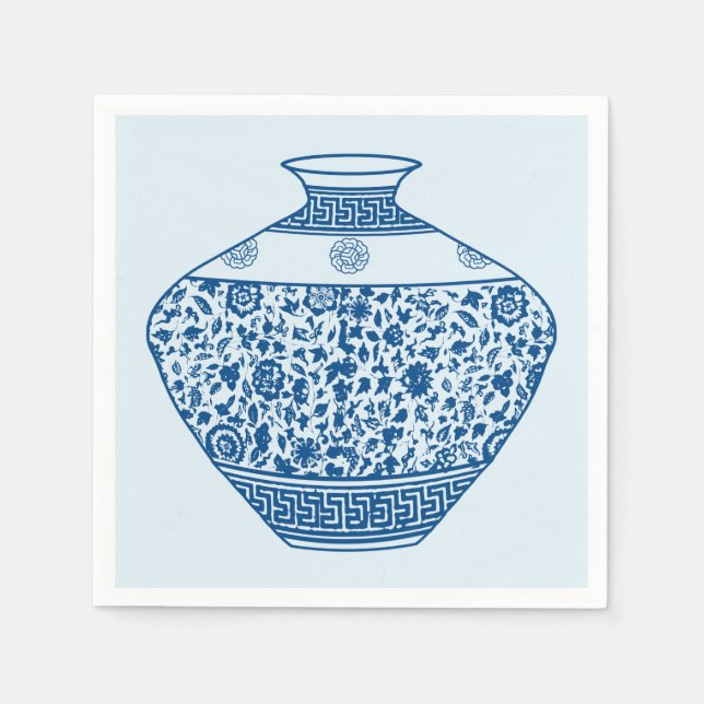 Serviette En Papier Vintage Chinoiserie Vase Ginger Jar (Devant)