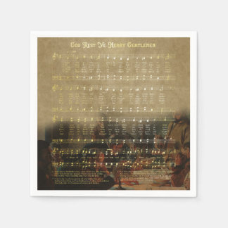 Serviette En Papier Vintage Christmas Sheet Music Wooden Keepsake Box 