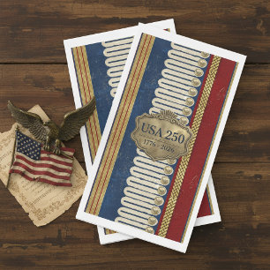 Serviette En Papier Vintage Colonial laiton et galon ID1309