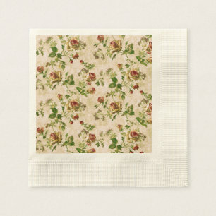 Serviette En Papier Vintage Cottage d'Antiquité Roses