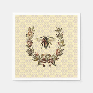 Serviette En Papier Vintage couronne d'abeilles