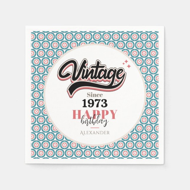 Serviette En Papier Vintage depuis - 1973 (Devant)