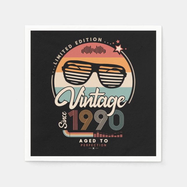 Serviette En Papier Vintage depuis 1990 (Devant)