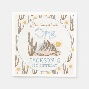 Serviette En Papier Vintage Desert Wild West Occident Anniversaire