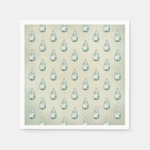 Serviette En Papier Vintage diamant turquoise strinestone élégant moti