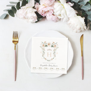 Serviette En Papier Vintage Élégant Baby Shower Petite Princesse