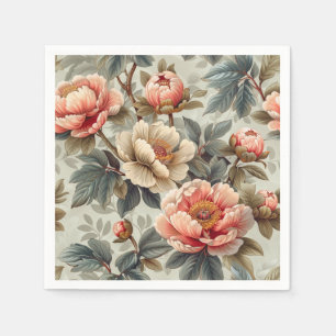 Serviette En Papier Vintage élégant floral