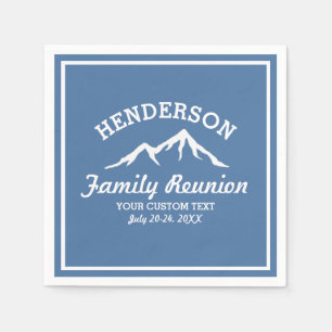 Serviette En Papier Vintage Famille Réunion Voyage Cool Mountain Peaks