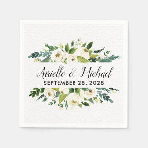 Serviette En Papier Vintage Floral verdure Jardin Mariage serviettes