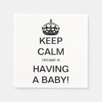 Vintage Garder le calme Baby shower neutre pour le