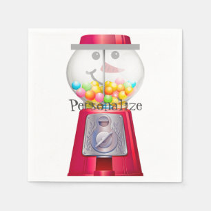 Serviette En Papier Vintage Gumball machine boule de neige