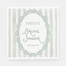 Vintage Lace Bridal Shower Napkins