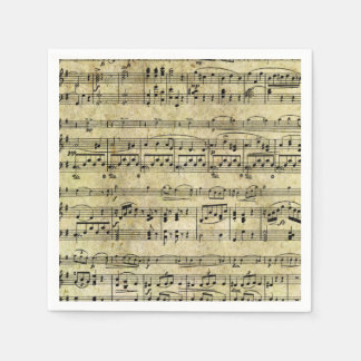 Serviette En Papier Vintage Old Music Notes Texture papier