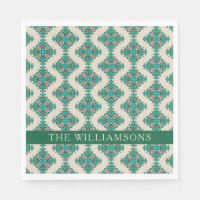 Vintage Orné Art Nouveau Vert Personnalisé