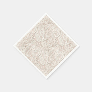 Serviette En Papier Vintage pâlissez - la dentelle rose