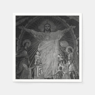 Serviette En Papier Vintage Paris Mosaïque principale Sacré Coeur jésu