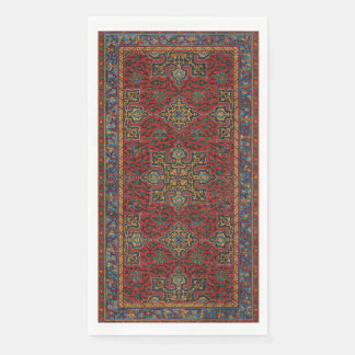 Serviette En Papier Vintage Persian Rug Pattern Red Blue Arabesque