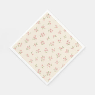 Serviette En Papier Vintage Pink Floral Napkins