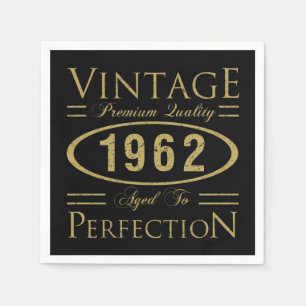 Serviette En Papier Vintage Premium 1962 60e anniversaire