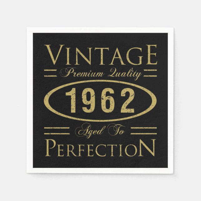Serviette En Papier Vintage Premium 1962 60e anniversaire (Devant)