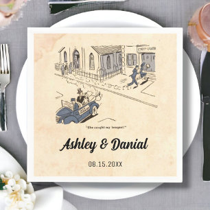 Serviette En Papier Vintage Retro Funny Vieux les années 50 Comique Ru