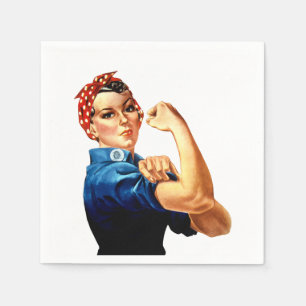 Serviette En Papier Vintage Rosie le Riveter