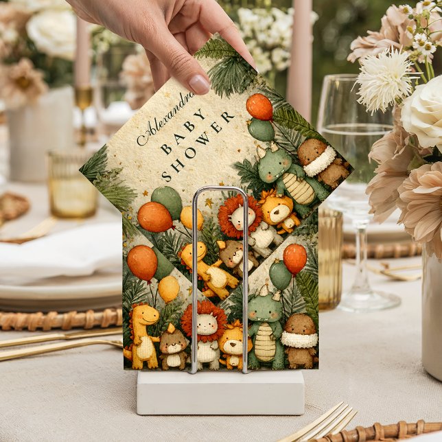 Serviette En Papier Vintage Safari Dinosaur Baby Shower (Créateur téléchargé)