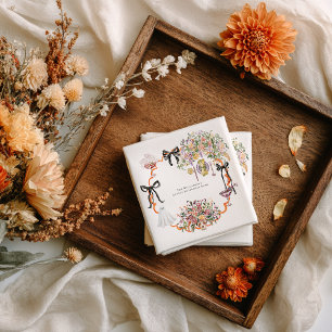 Serviette En Papier Vintage soirée d'Halloween Éffrayante