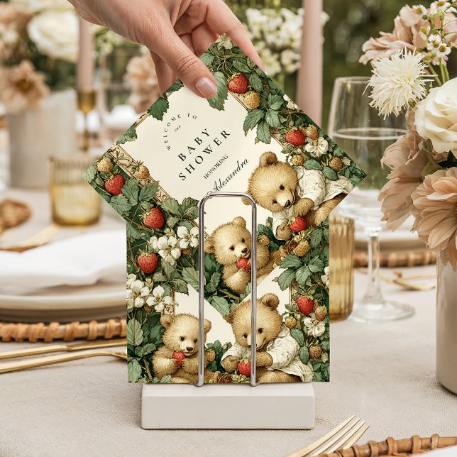 Serviette En Papier Vintage Strawberry Cottagecore Baby Shower (Créateur téléchargé)