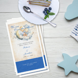 Serviette En Papier Vintage sur le Baby shower de la Lune