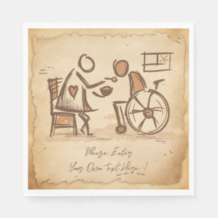 Serviette En Papier Vintage Vieux Mode Aide-soignant, Infirmière