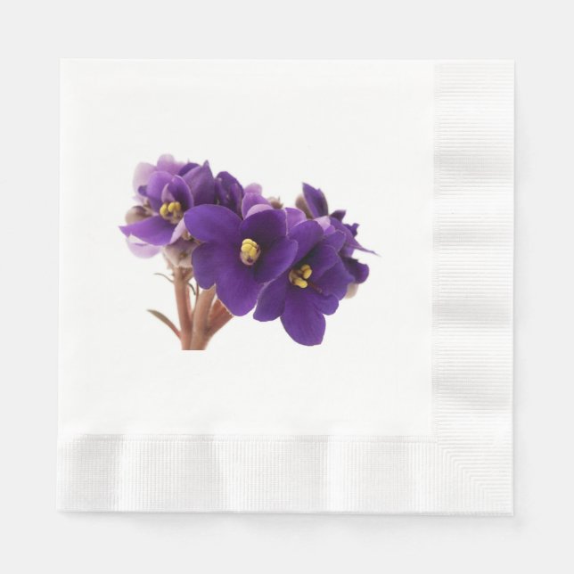 Serviette En Papier Violet africain (Devant)