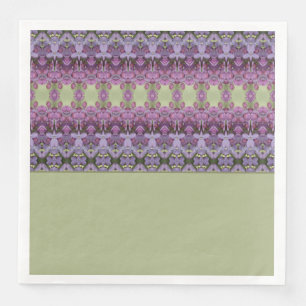 Serviette En Papier Violet Et Vert