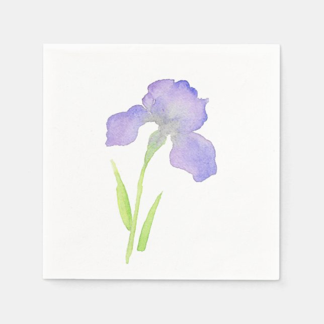 Serviette En Papier Violet Iris (Devant)