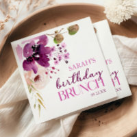 Violet Magenta Purple Floral Anniversaire Brunch