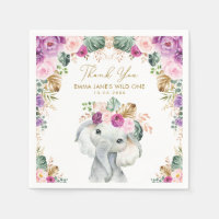 Violet Violet Tropical Jungle Éléphant sauvage Un