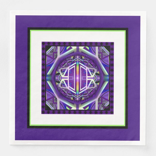 Serviette En Papier Violet W3 (Devant)