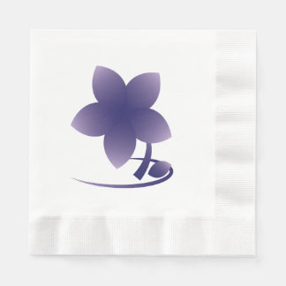 Serviette En Papier Violette fleur nb