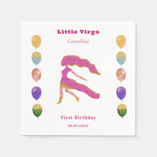 Serviette En Papier Virgo Zodiac 1st Birthday Balloons & Artistic