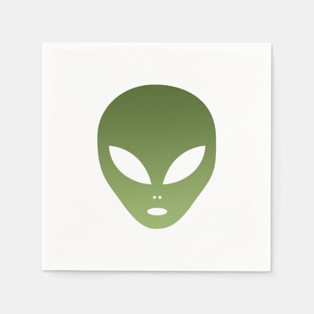 Serviette En Papier Visage Alien extraterrestre (Devant)