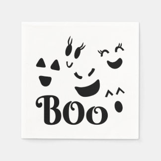 Serviette En Papier Visage de fantôme fantaisiste Boo pour un design d