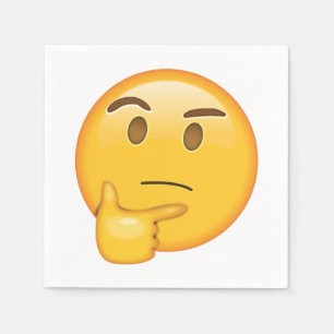 Serviette En Papier Visage de pensée - Emoji