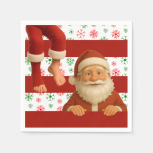 Serviette En Papier Visage de Père Noël Esprits du pôle Nord Noël