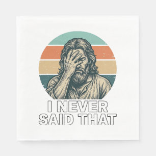 Serviette En Papier Visage drôle Facepalm Gravure vintage Citation Des