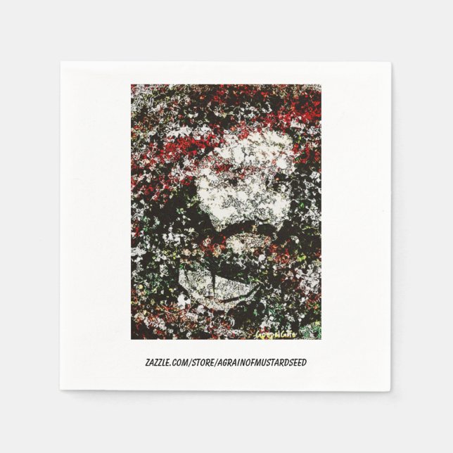 Serviette En Papier Visage du Christ personnalisable (Devant)